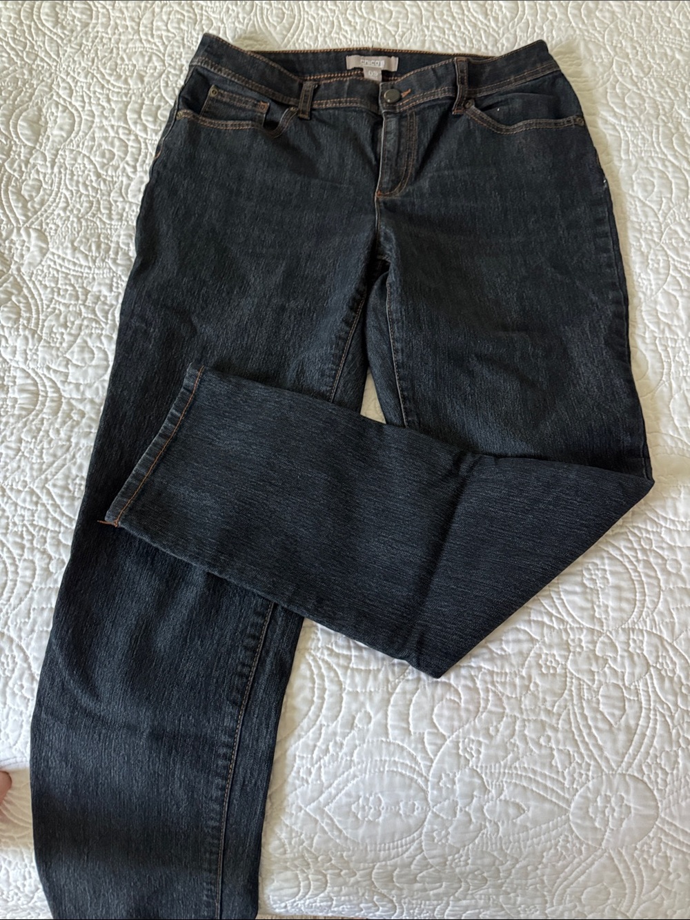 CHICOS Women’s Dark Blue Straight-Leg Jeans